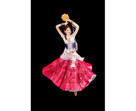 A Royal Worcester bone china figure group, Gypsy Princess', ltd. ed. 531/7500 by Peter Holland of a young woman in flowing sk