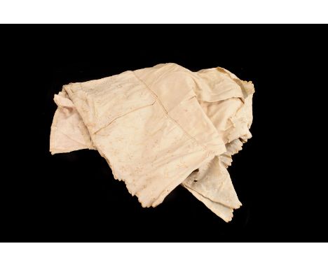 A collection of vintage baby clothing, mainly linen, including embroidered house coat, peticoats,and christening gowns and la
