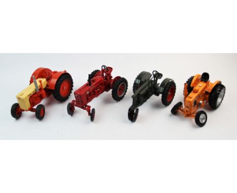 Four boxed Ertl die cast model tractors, 1/16 scale, comprising; Case 600, Massey Harris Challenger, Fordson Super Major and 