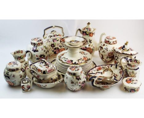 A collection of Masons ironstone 'Mandarin' wares to include, a coffee pot, various ginger jars, vegetable tureen and cover, 