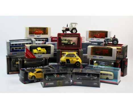 A collection of assorted boxed die cast models, to include, four Corgi Classics HGV's, two Corgi Sunbeam models, a Maitso 1:1