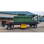 GE Seaco modified 20ft ISO container trailer with Nato hitch (NON ROAD LEGAL) - see desc.