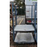 Blue mobile storage cage - L 940 x W 940 x H 1800mm