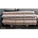 15x rolls of fibre reinforced tarpaulin - 4m wide x 50m long