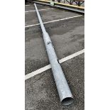 Abacus T088RLH galvanised root mounted 8m base-hinged lamp post column