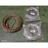 3x wire rope winch cables