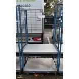 Blue mobile storage cage - L 940 x W 940 x H 1800mm