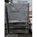 3x stackable folding pallet cages - W 1130 x D 1000 x H 1200mm