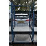 Blue mobile storage cage - L 940 x W 940 x H 1960mm