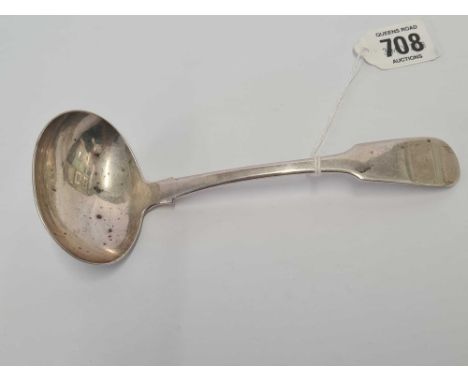 A SCOTTISH SILVER SAUCE LADLE, EDINBURGH