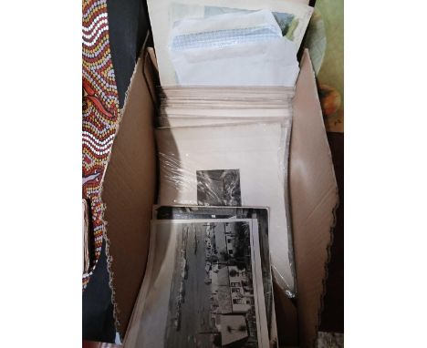 CARTON WITH PRINTS, ORDNANCE SURVEY MAPS &amp; AUSTRALIAN DOT PAINTING &amp; A DIARY