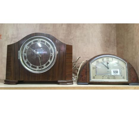 SMITHS ELECTRIC MANTLE CLOCK &amp; 1 OTHER SMITHS CLOCK