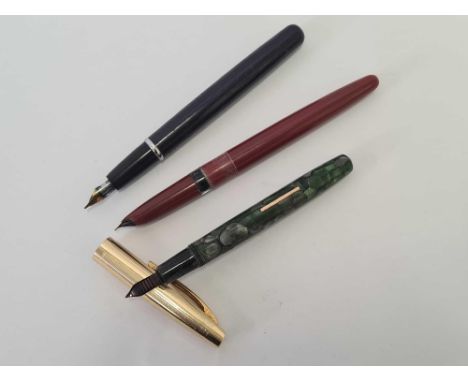 BURNHAM NO.47 FOUNTAIN PEN &amp; 2 OTHERS