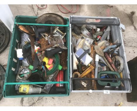 VARIOUS TOOLS TO INCLUDE CUTTING DISCS, TAPE, BRACKETS ETC 