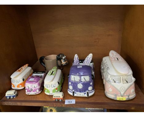 A COLLECTION OF CERAMIC VW MODELS 