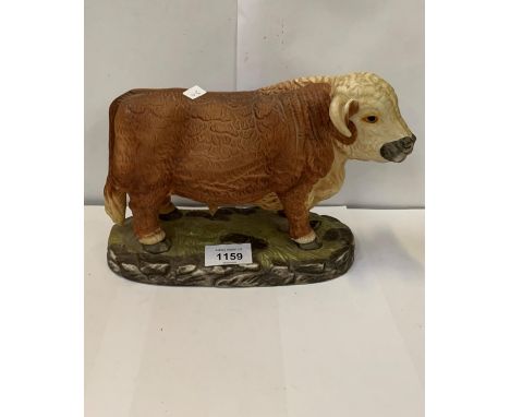 A LEONARDO COLLECTION CERAMIC PAINTED BULL MODEL 
