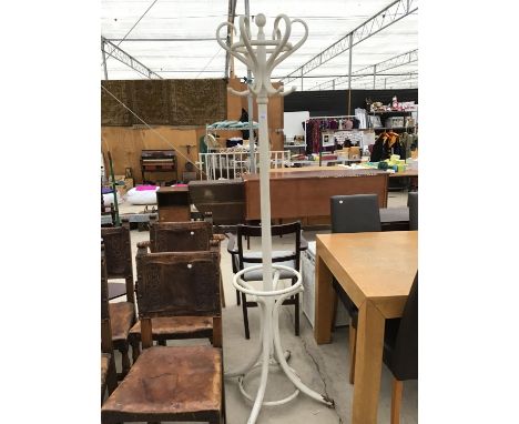 A WHITE BENTWOOD COAT STAND 