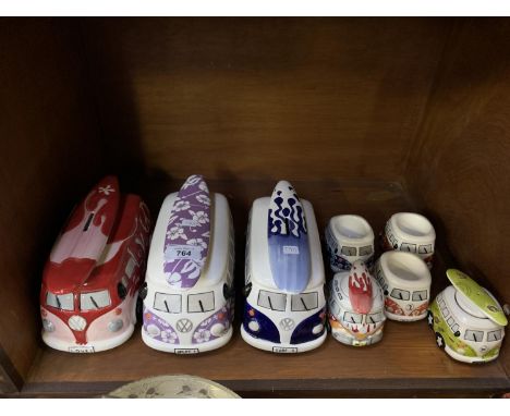 A COLLECTION OF VW CERAMIC CARAVAN MODELS 
