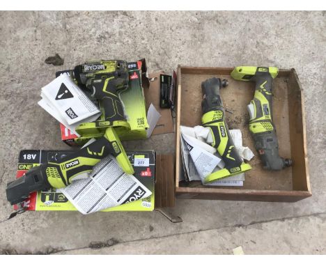 FOUR RYOBI ONE+TOOLS 