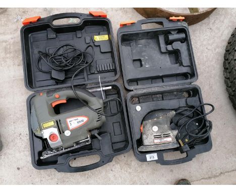 TWO POWER TOOLS WITH CASES TO INCLUDE A CHALLENGE EXTREME MOUSE SANDER AND A CHALLENGE EXTREME JIGSAW IN WORKING ORDER 