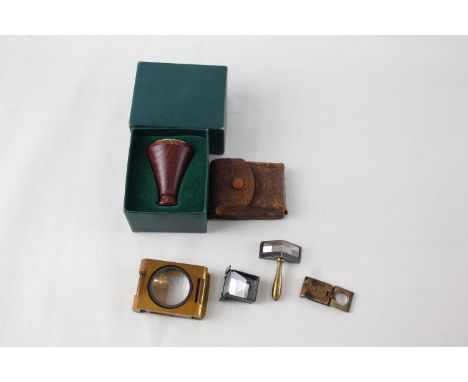ANTIQUE LOUPES, OPTICAL TOOLS, MAGNIFYING GLASSES ETC
