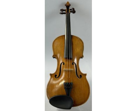 A 19TH CENTURY VIOLIN ATTRIBUTED TO GEORGE WULME HUDSON, Length of back 358mm Labelled Andreas Guarneri, and 'copy made at Ch