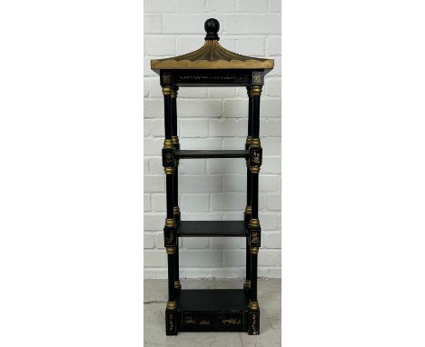 A CHINOISERIE PAGODA WALL SHELF,91cm x 21cm x 17cm