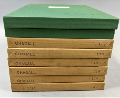 MARC CHAGALL: EIGHT COPIES OF 'DERRIERE LE MIROIR', MAEGHT EDITEUR, 1969Two removed from packaging for inspection, the others