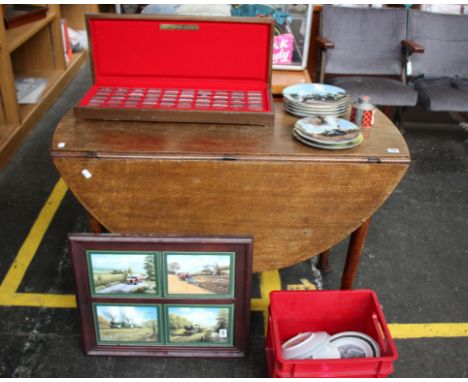 Six ceramic Bristol plates, box set of fifty metal locomotive plaques along with 13th edition ceramic train plates and four c