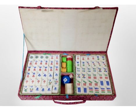 A Chinese Mahjong set.