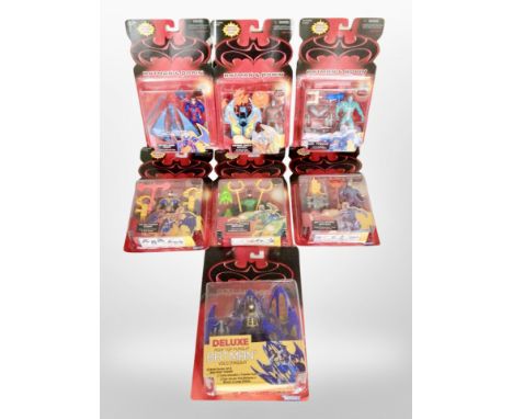 Seven Kenner Batman and Robin collectors figures, in retail pacakaging.