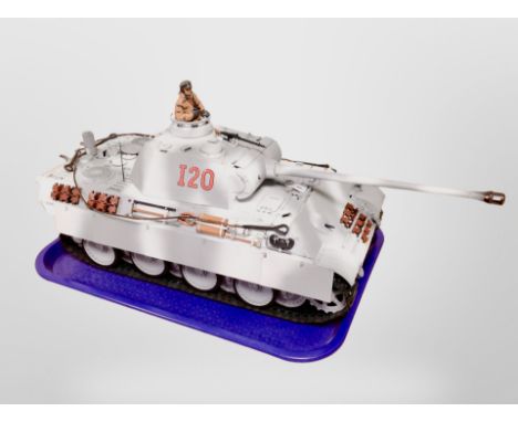 A scale model of a Second World War German Tiger tank, length 55cm. 