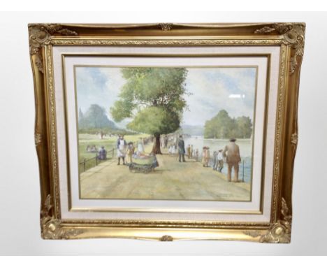 K Cherrington : Regent's park 1890 and Finsbury 1890, a pair of watercolours, each 44 cm x 34 cm