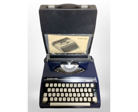 A Silver-Reed typewriter in box 