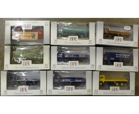 Nine exclusive first edition lorries, boxed