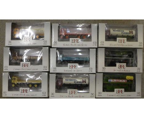 Nine exclusive first edition lorries, boxed