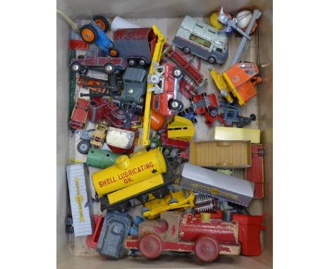 Dinky, Corgi and other die-cast model vehicles and a Hornby Shell Oil wagon