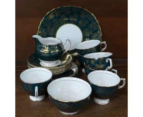 A six setting Colclough tea service, one cup a/f