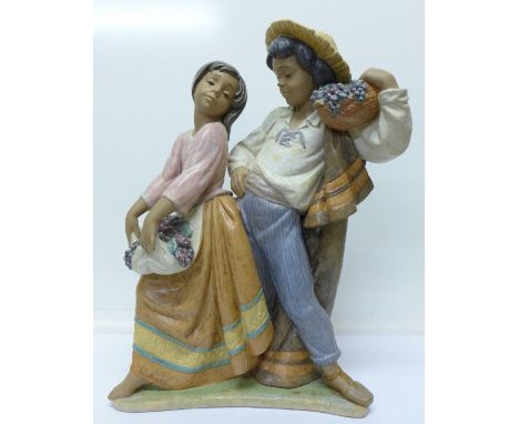 A large Lladro figure, First Crush, number 2359, 46cm