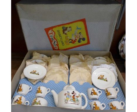 A mid 20th Century Disneyland Nursery six setting tea set, boxed