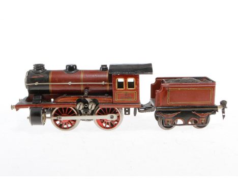 Märklin B-Dampflok R 12950 N, Spur 0, elektr., rotbraun/schwarz, mit Tender und 1 el. bel. Stirnlampe, Schwarzbereich tw nach