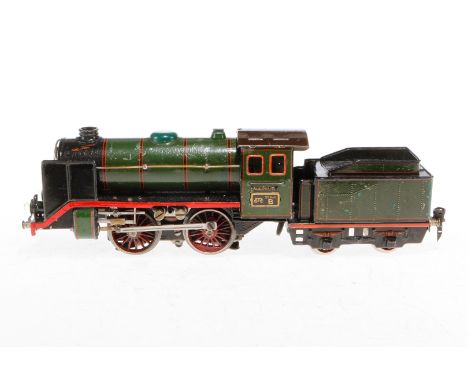 Märklin B-Dampflok R 66/12920, Spur 0, elektr., grün/schwarz, mit Tender, kW und 2 el. bel. Stirnlampen, Steuerung fehlt, tw 