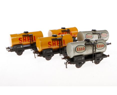 5 Fleischmann Kesselwagen, Spur 0, L 14,5, Z 3