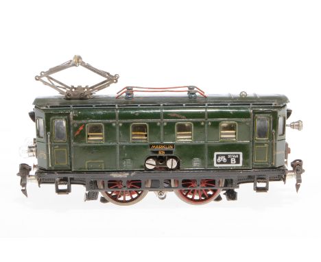 Märklin E-Lok RS 66/12920, Spur 0, elektr., grün, mit 2 el. bel. Stirnlampen, 1 Pantograph def., 1 fehlt, LS und gealterter L