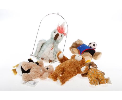 Konv. 5 versch. Steiff Tiere, Alterungsspuren