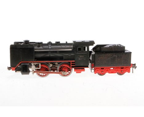 Fleischmann B-Dampflok 350, Spur 0, elektr., schwarz, mit Tender, Z 4