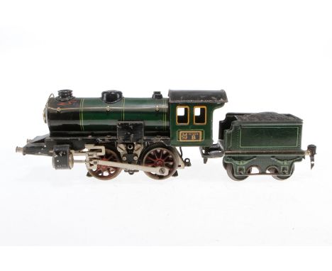 Märklin B-Dampflok R 65/13050, Spur 0, elektr., grün/schwarz, mit Tender und 1 el. bel. Stirnlampe, Schwarzbereiche tw nachla