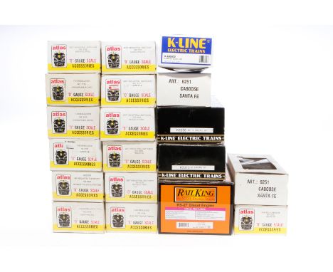 Konv. Leer-OKs, Spur 0, darunter Atlas, K-Line, Rail King/MTH, etc., Alterungsspuren, Z 3