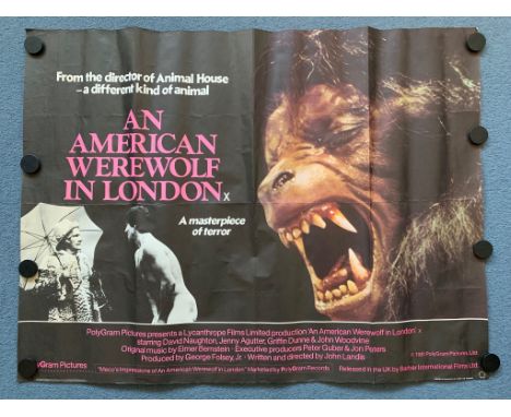AN AMERICAN WEREWOLF IN LONDON (1981) -  British UK Quad  - 30" x 40" (76 x 101.5 cm) - Folded (as issued) - Very Good - Note