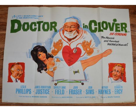 DOCTOR IN CLOVER (1966) UK Quad Film Poster (30" x 40" - 76 x 101.5 cm) - Fine, some marks to bottom edge, slight edge nick b